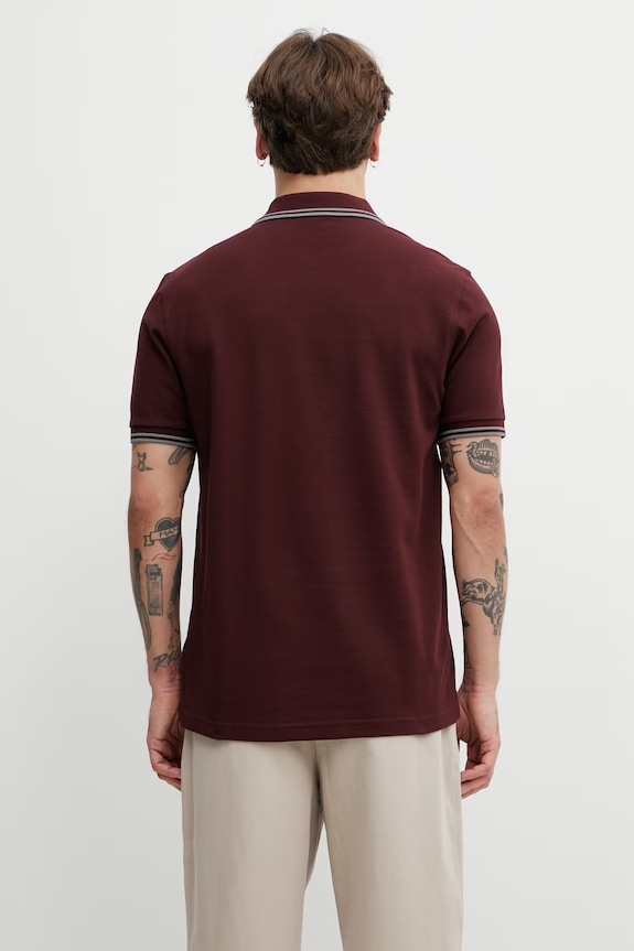 Ruházat Fred Perry férfi pamut Póló M3600.08B burgundia