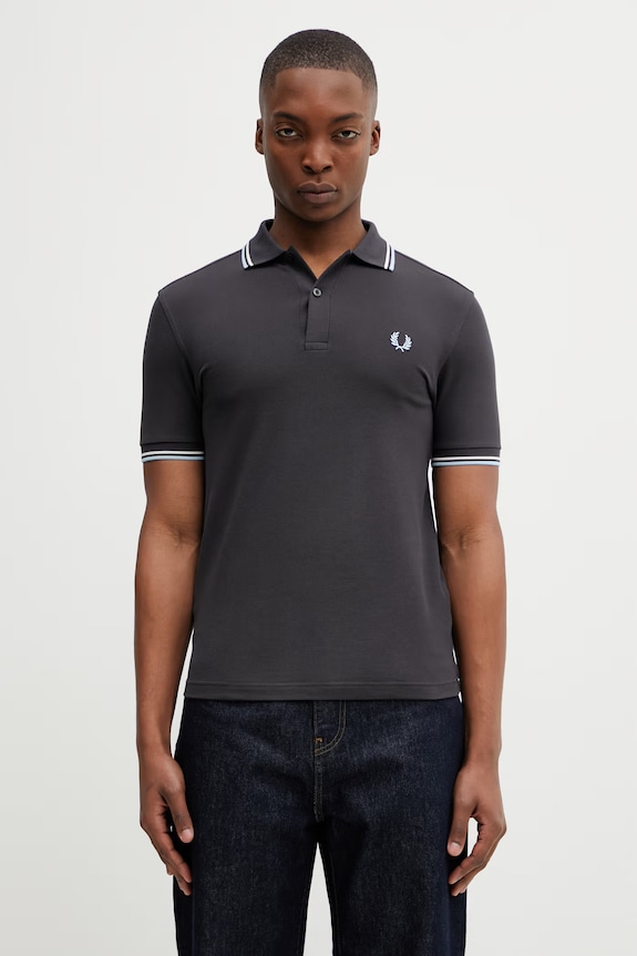Fred Perry polo bawełniane bawełna szary M3600.09B