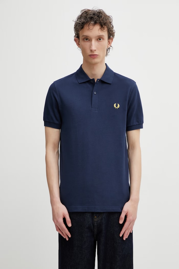 Fred Perry polo bawełniane męskie granatowy M6000.02B