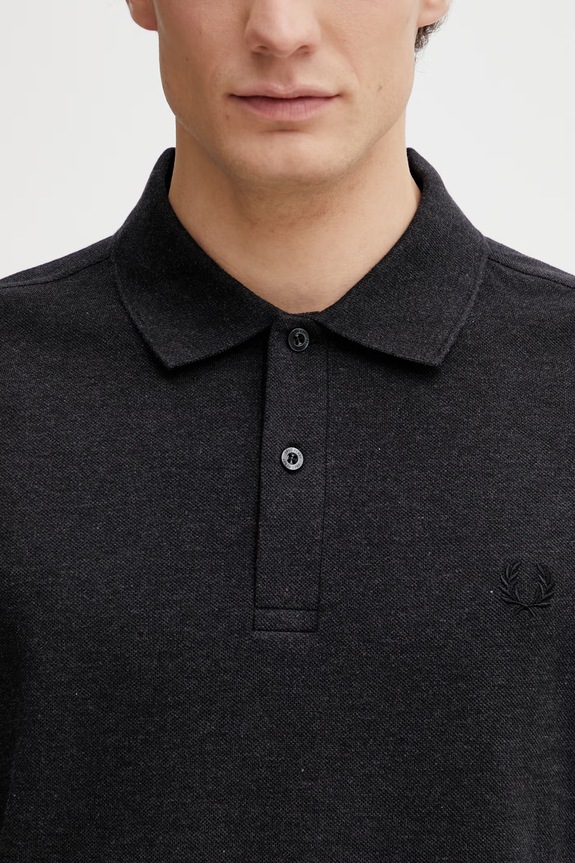 Fred Perry поло из хлопка для мужчин чёрный M6000.11B