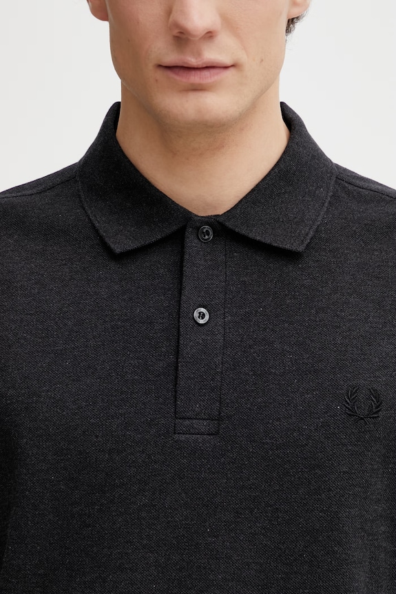 Fred Perry поло из хлопка для мужчин чёрный M6000.11B