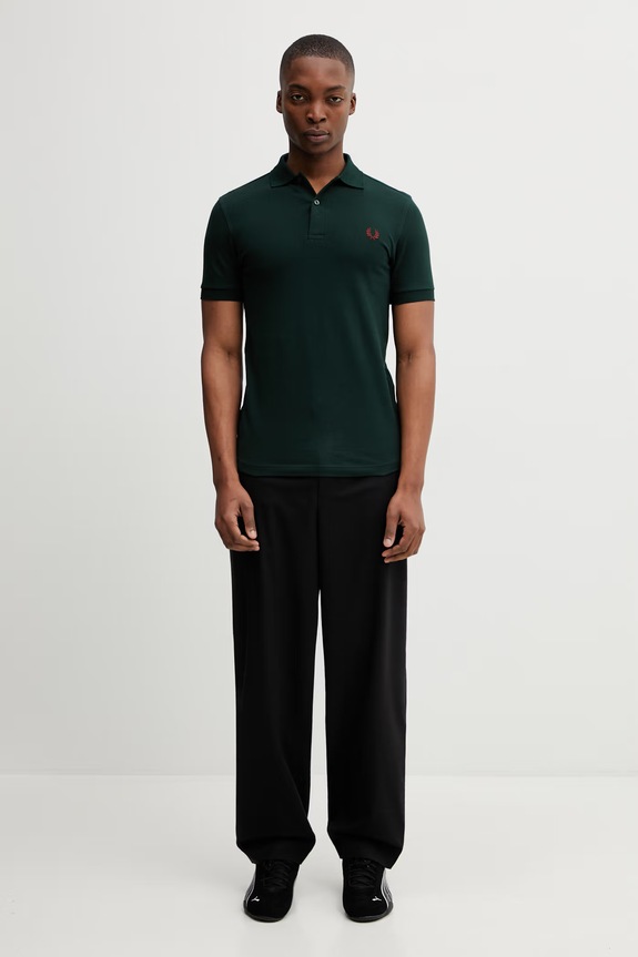 Bavlnené polo tričko Fred Perry M6000.15B zelená