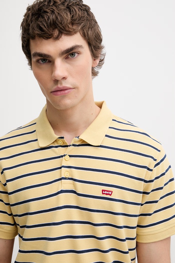 Levi's polo męskie bawełniane LEVIS HM żółty 35883.0348