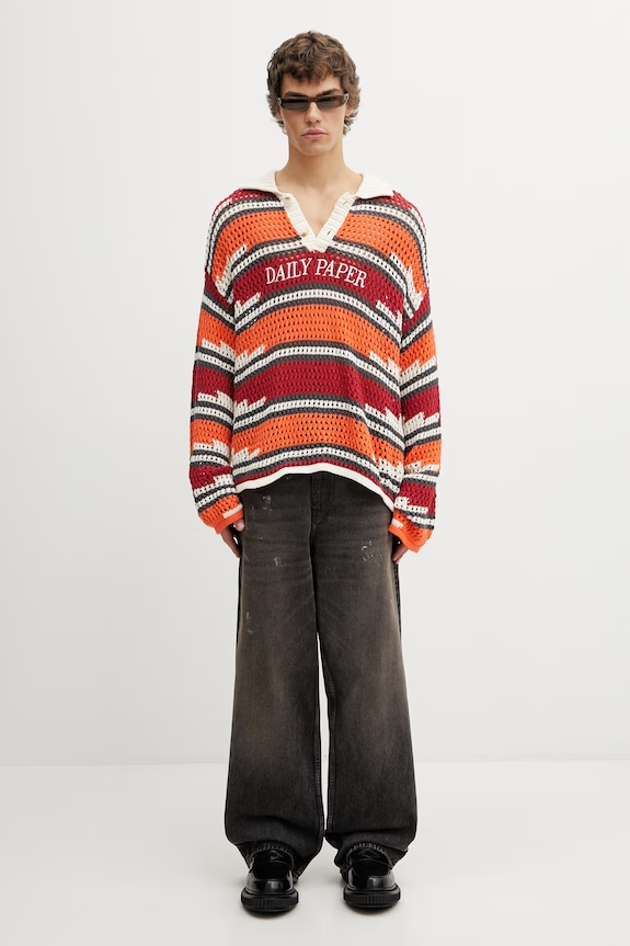 Daily Paper kente stripe maglione in cotone da uomo 2610005 multicolore