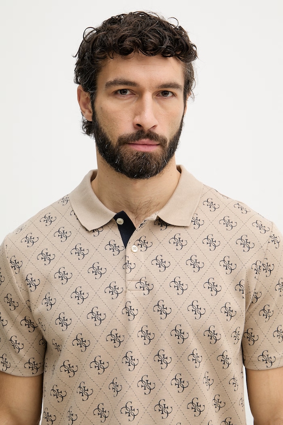 Guess polo tričko pánske béžová M6GP04.K3073
