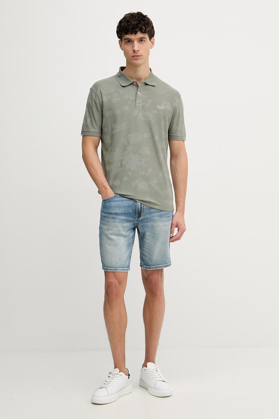 Guess polo pentru bărbați M6GP18.K3086 verde SS26