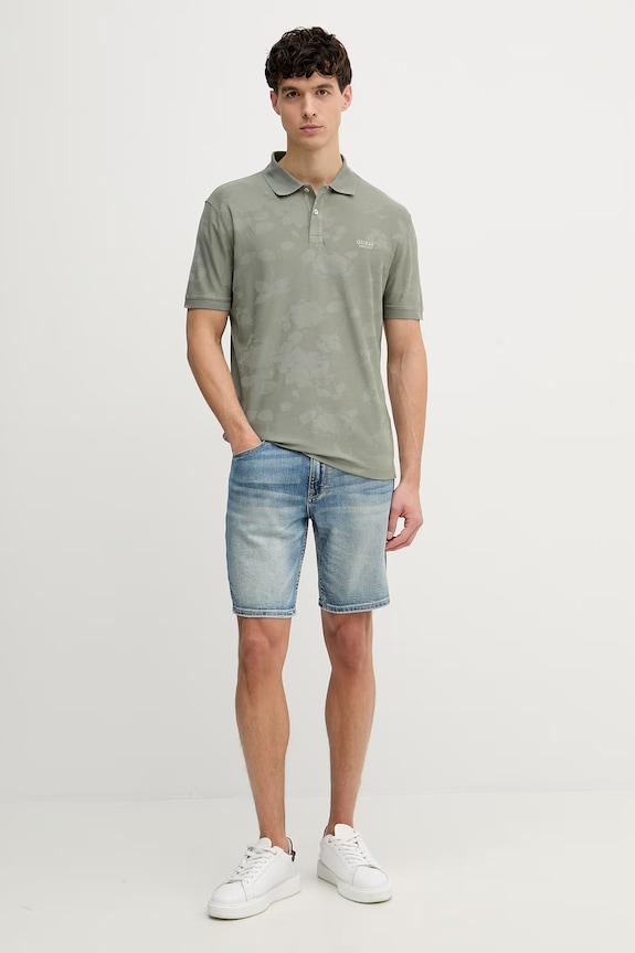 Guess polo pentru bărbați M6GP18.K3086 verde SS26