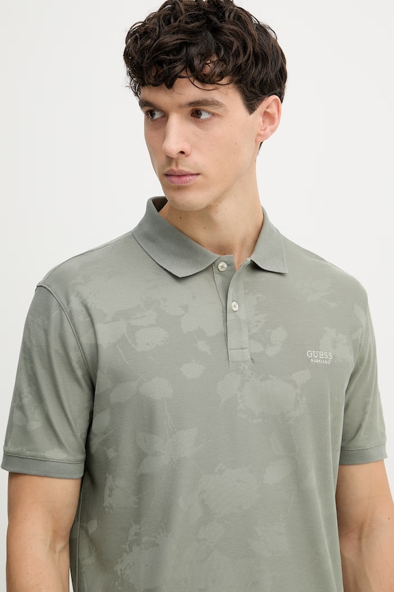 Guess polo pentru bărbați verde M6GP18.K3086