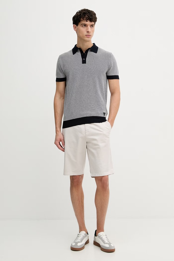 Guess polo bărbați bumbac LAKE M6GR01.Z0554 bleumarin SS26