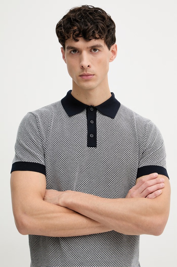 Guess polo bărbați bumbac LAKE bleumarin M6GR01.Z0554