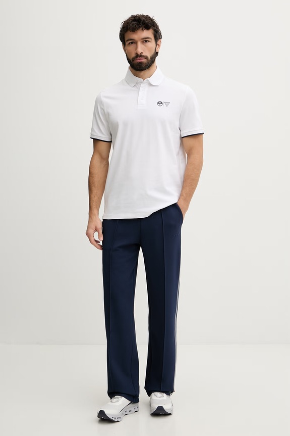 Guess tričko pánske bavlnené s elastanom x North Sails M6GP47.K3323 biela SS26