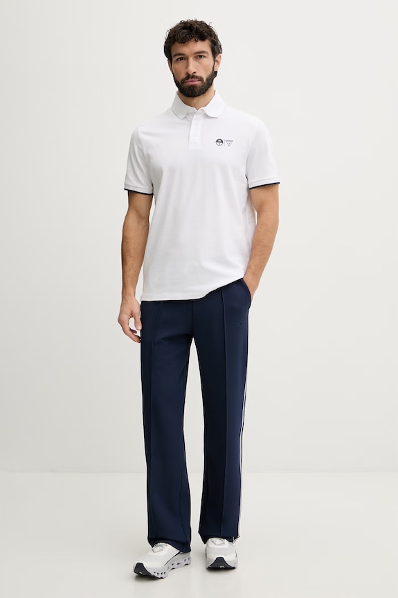 Guess tričko pánske bavlnené s elastanom x North Sails M6GP47.K3323 biela SS26