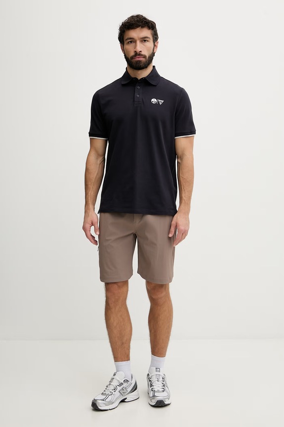 Guess tričko pánske bavlnené s elastanom x North Sails M6GP47.K3323 tmavomodrá SS26