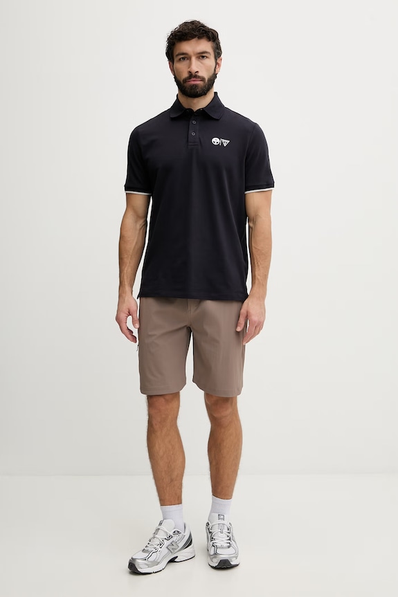 Guess tričko pánske bavlnené s elastanom x North Sails M6GP47.K3323 tmavomodrá SS26