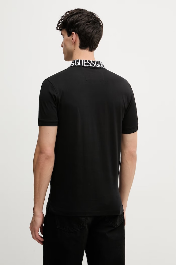 Îmbrăcăminte Guess polo bărbătesc NOLAN M6GP66.K3070 negru