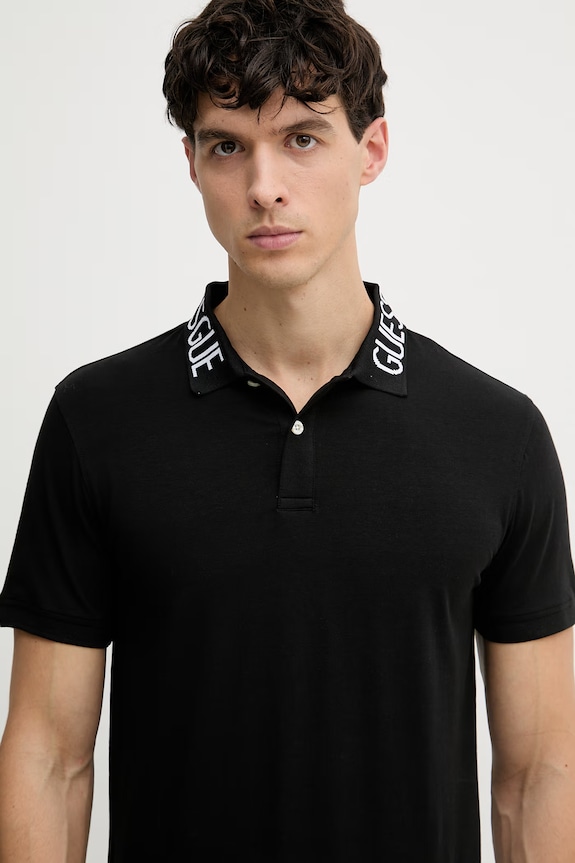 Guess polo bărbătesc NOLAN negru M6GP66.K3070