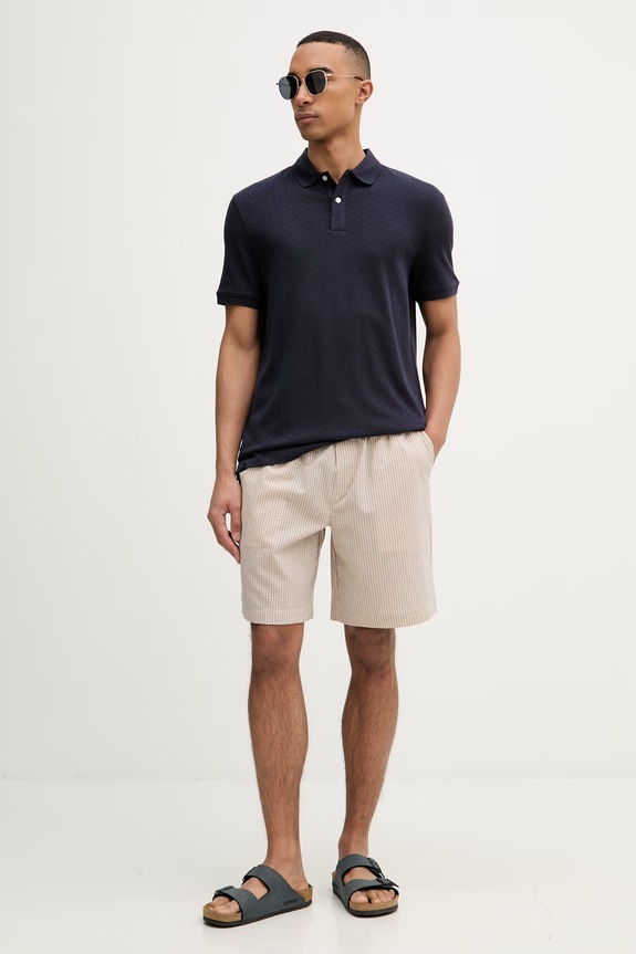 Guess polo pentru bărbați, cu lyocell M6GP15.K3083 bleumarin SS26