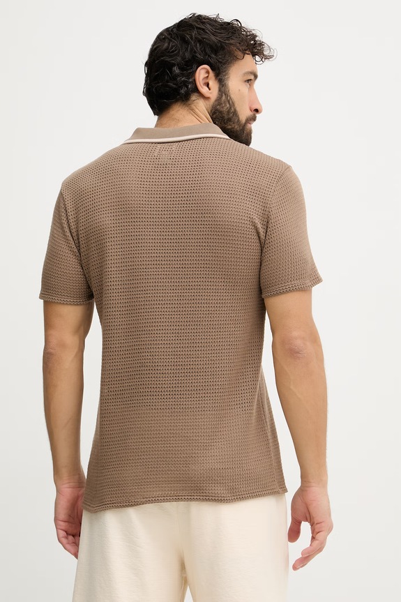 Oblečenie Guess polo tričko pánske DARYL M6GP45.K3230 hnedá