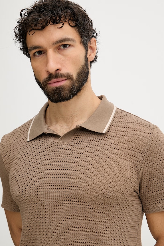 Guess polo tričko pánske DARYL hnedá M6GP45.K3230
