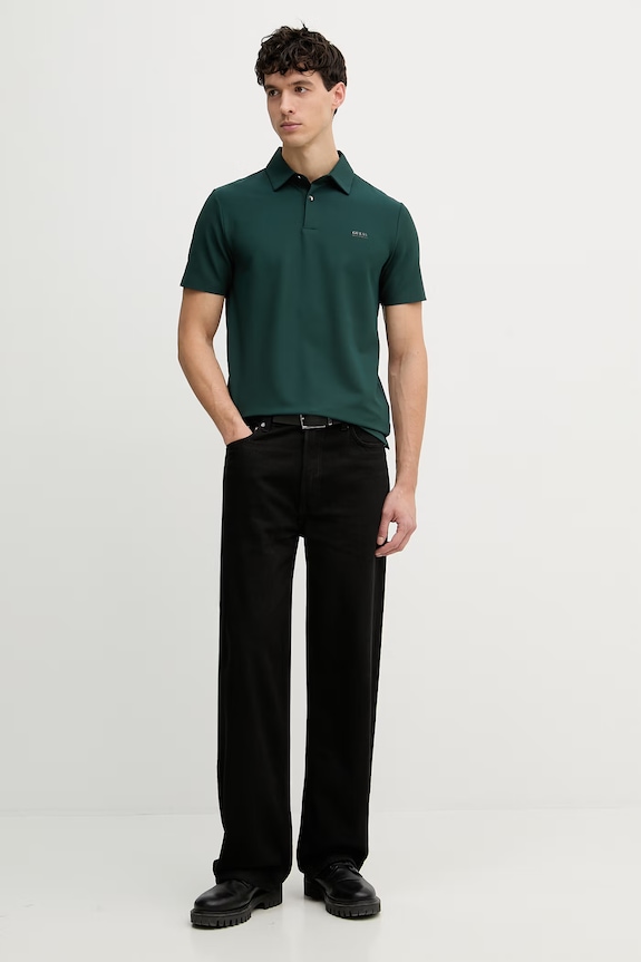 Pánske polo tričko Guess M6RP02.KD202 zelená SS26