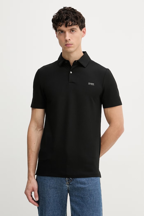 Guess polo męskie czarny M6RP02.KD202