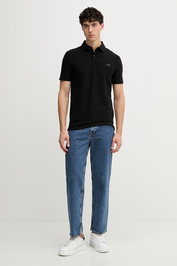 Guess polo męskie M6RP02.KD202 czarny SS26