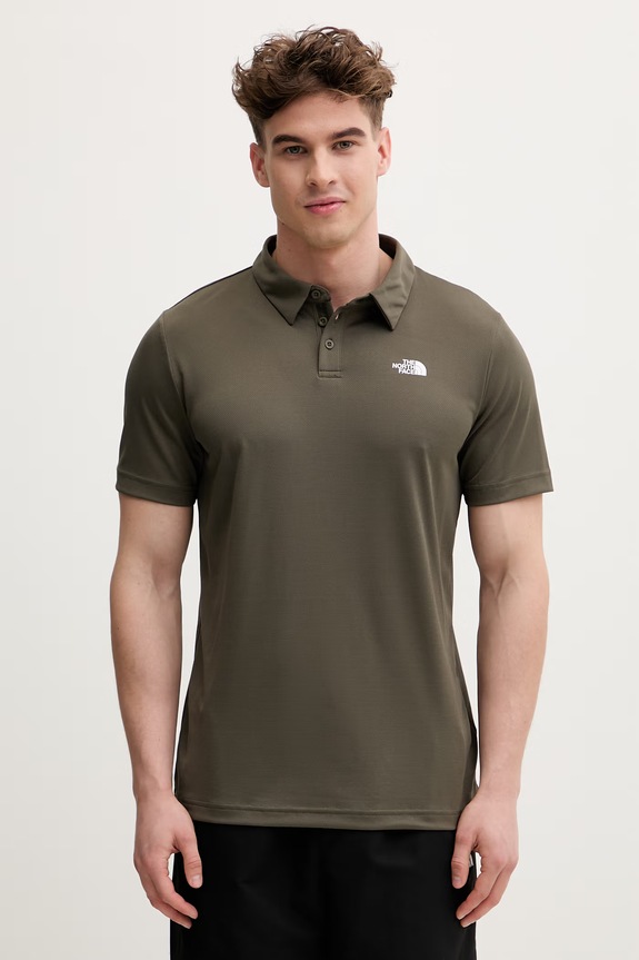 The North Face polo tričko pánske zelená NF0A2WAZ21L1