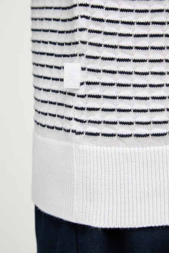 Michael Kors polo maglione da uomo in cotone CS660K8469 bianco
