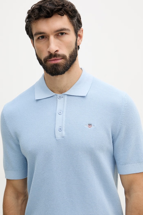 Gant polo tričko pánske bavlnené modrá 8030294