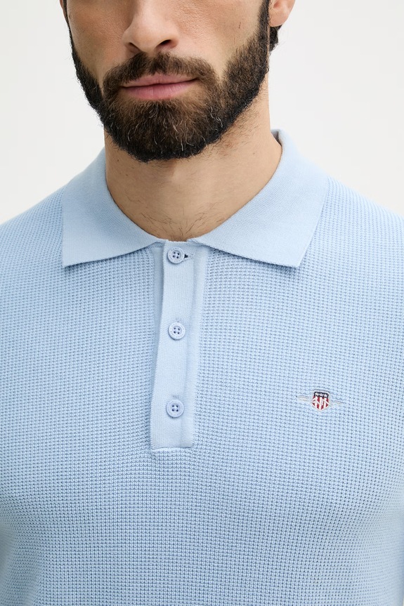 Gant polo tričko pánske bavlnené 8030294 modrá