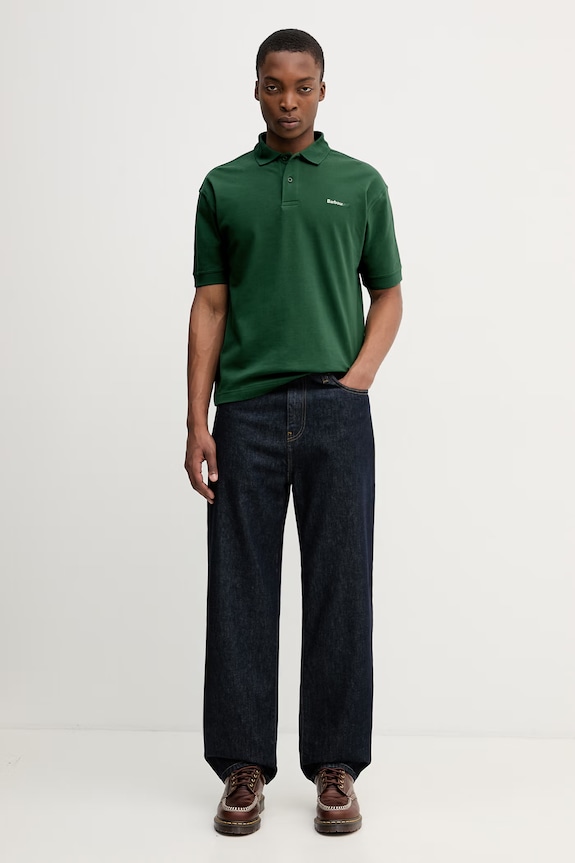 Barbour MML1469GN18 polo din bumbac pentru bărbați MML1469GN18 verde