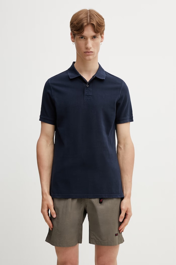 Barbour MML1535NY51 тениска с яка памучна мъжка тъмносин MML1535NY51