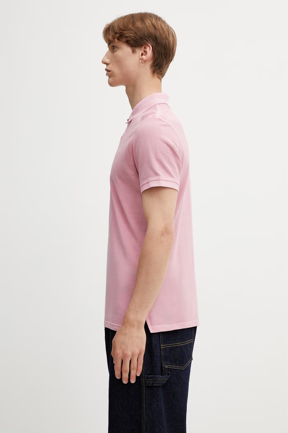 Barbour MML1535PI38 πόλο ανδρικό βαμβακερό MML1535PI38 ροζ SS26