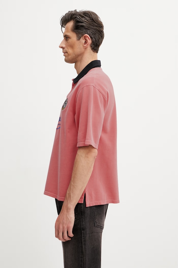 Martine Rose polo in cotone da uomo 674JE02110 rosa SS26