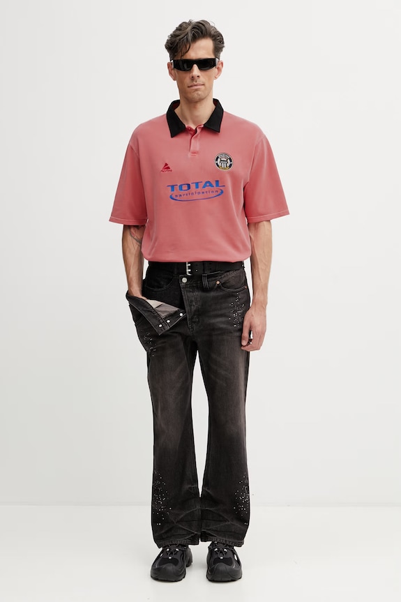 Martine Rose polo in cotone da uomo 674JE02110 rosa