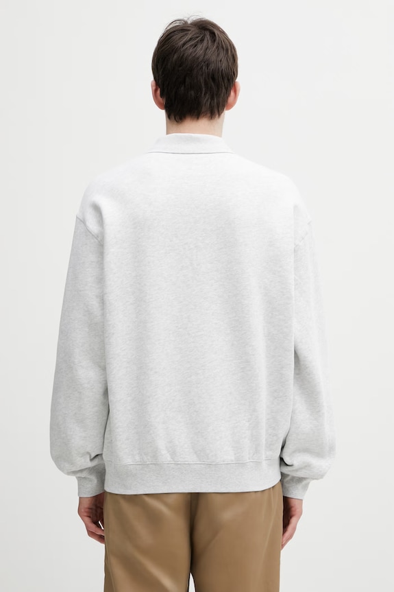 Clothing Carhartt WIP WIP Label Polo Sweat sweatshirt cotton Men's I036349.482XX gray