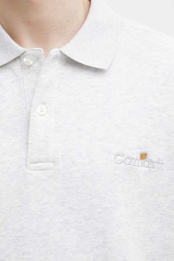 Carhartt WIP WIP Label Polo Sweat sweatshirt cotton Men's gray I036349.482XX