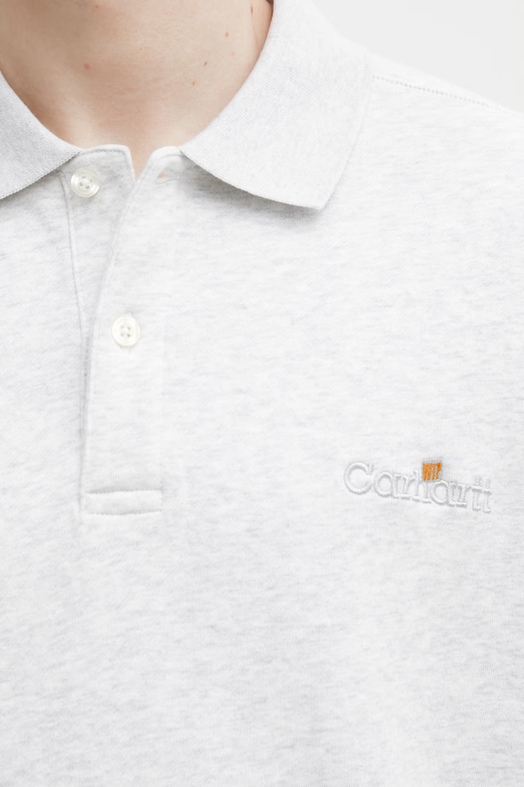 Carhartt WIP WIP Label Polo Sweat sweatshirt cotton Men's gray I036349.482XX