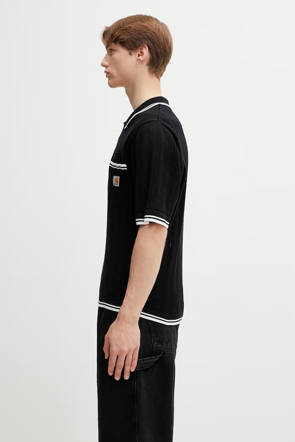 Carhartt WIP S/S Ramsey Polo polo bawełniane męskie I036168.K02XX czarny SS26
