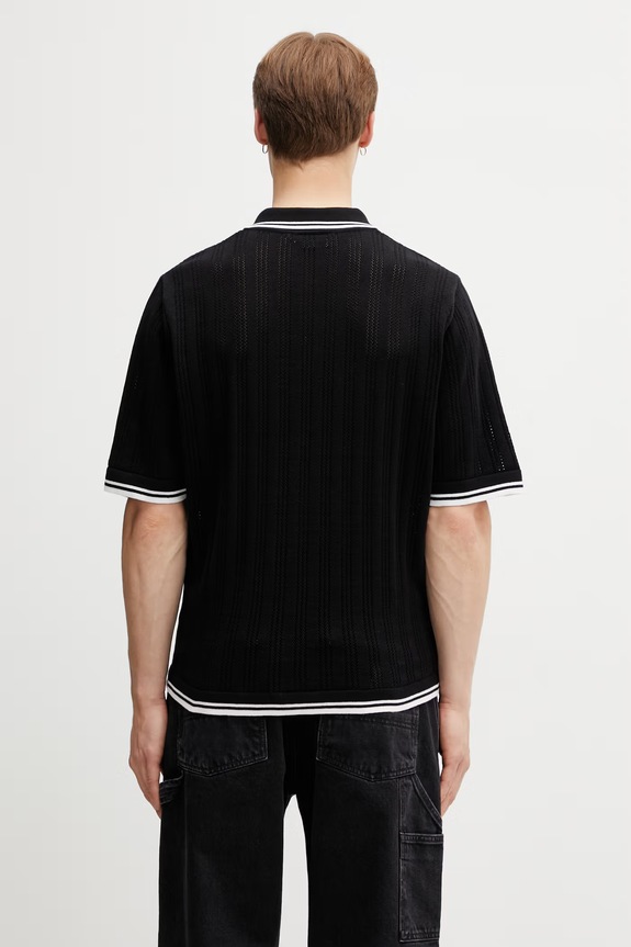 Odzież Carhartt WIP S/S Ramsey Polo polo bawełniane męskie I036168.K02XX czarny