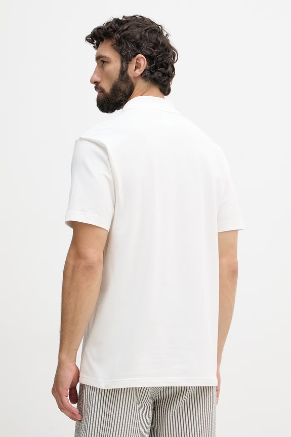 Odzież Lacoste polo męskie bawełniane z elastanem PH0379 biały