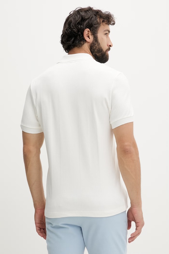 Odzież Lacoste polo męskie bawełniane z elastanem DH2195 biały