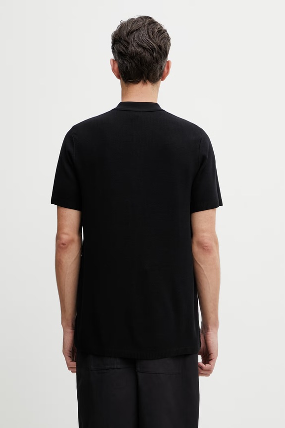 Clothing adidas Originals x SPZL sweater-style polo shirt with viscose Men's KF6812 black