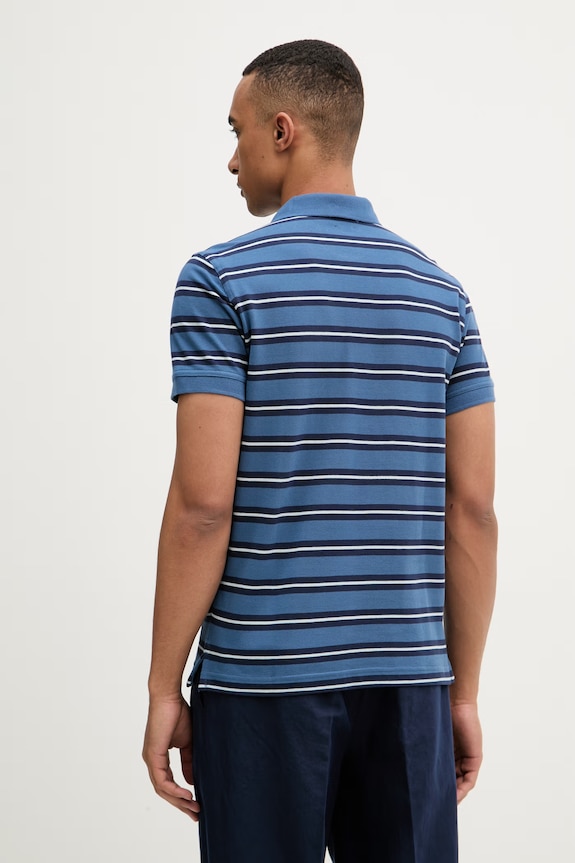 Odzież United Colors of Benetton polo męskie bawełniane 3UTCU302S niebieski