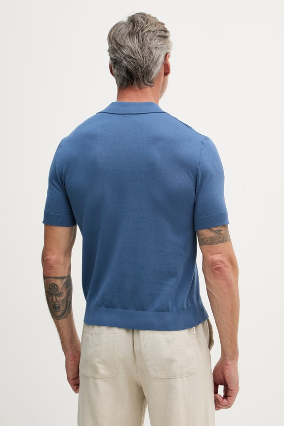 Oblečenie United Colors of Benetton polo tričko pánske s bavlnou 1D7ZU301U tmavomodrá