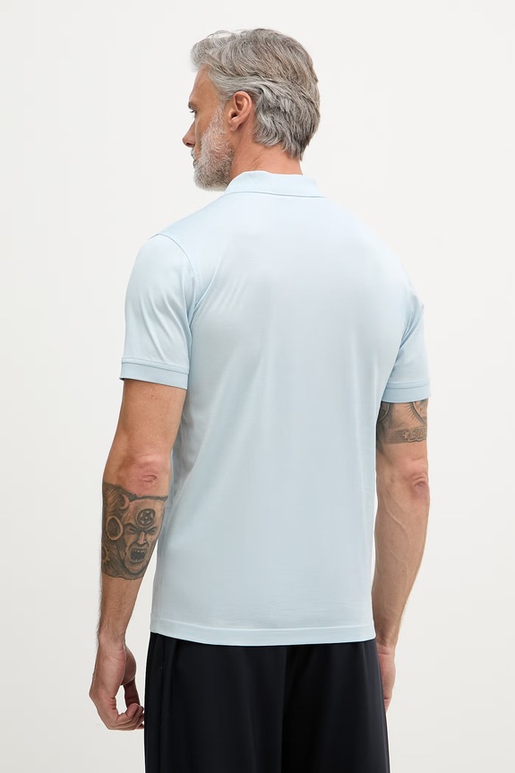 Îmbrăcăminte Karl Lagerfeld polo pentru bărbați, din bumbac 562200.745400 albastru