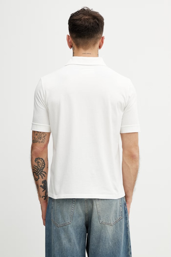 Îmbrăcăminte MM6 Maison Margiela polo din bumbac pentru bărbați SH2GL0011.M20108 alb