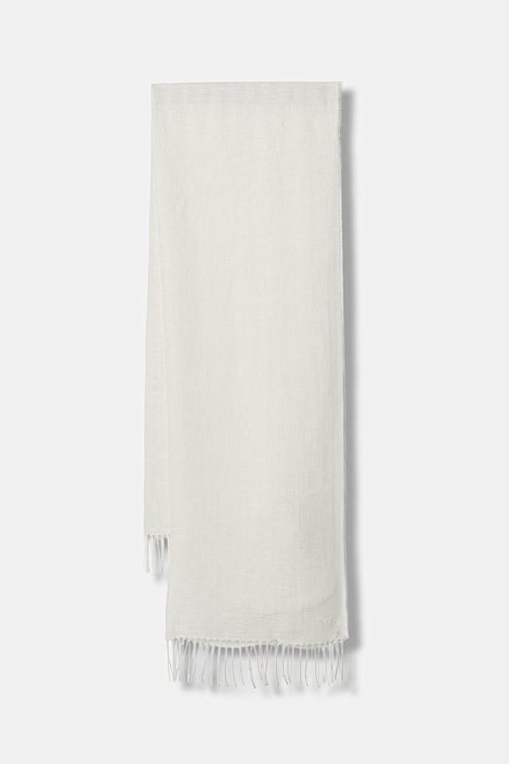 Weekend Max Mara szal damski lniany ASIONBIO beżowy 2615541105600