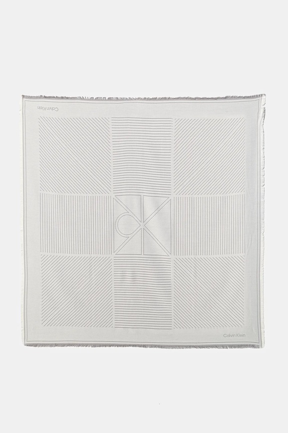 Calvin Klein chusta dzianina szary LV04F8073G