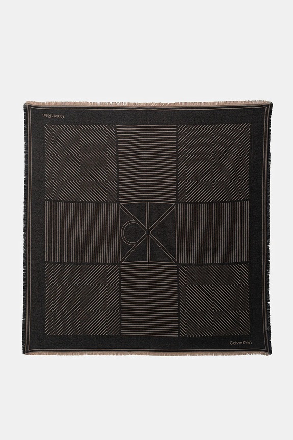 Calvin Klein eșarfă tricotaj negru LV04F8073G